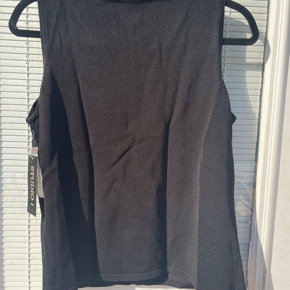 Studio I Black Textured Knit Top - Picture 5 of 5